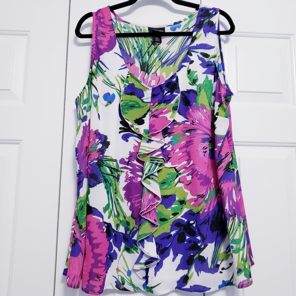 Lane Bryant Tops - Plus Sz 22 Lane Bryant Sleeveless Blouse Floral